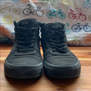 Black hi top vans